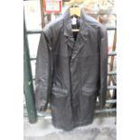 Milan leather long jacket