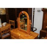 Pine dressing table mirror