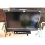 Sony flat screen television with remote control