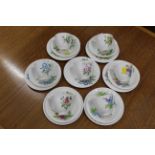 Royal Albert floral pattern part tea set, 6 cups, 6 saucers, 6 plates,