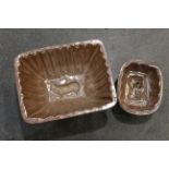 Two jelly moulds