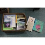 Box of naturalist books, Floral Britannica, Hong Kong Birds,