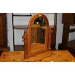 Pine dressing table mirror