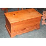 Pine rectangular bedding chest,