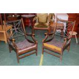 Pair of retro Cintique easy chairs