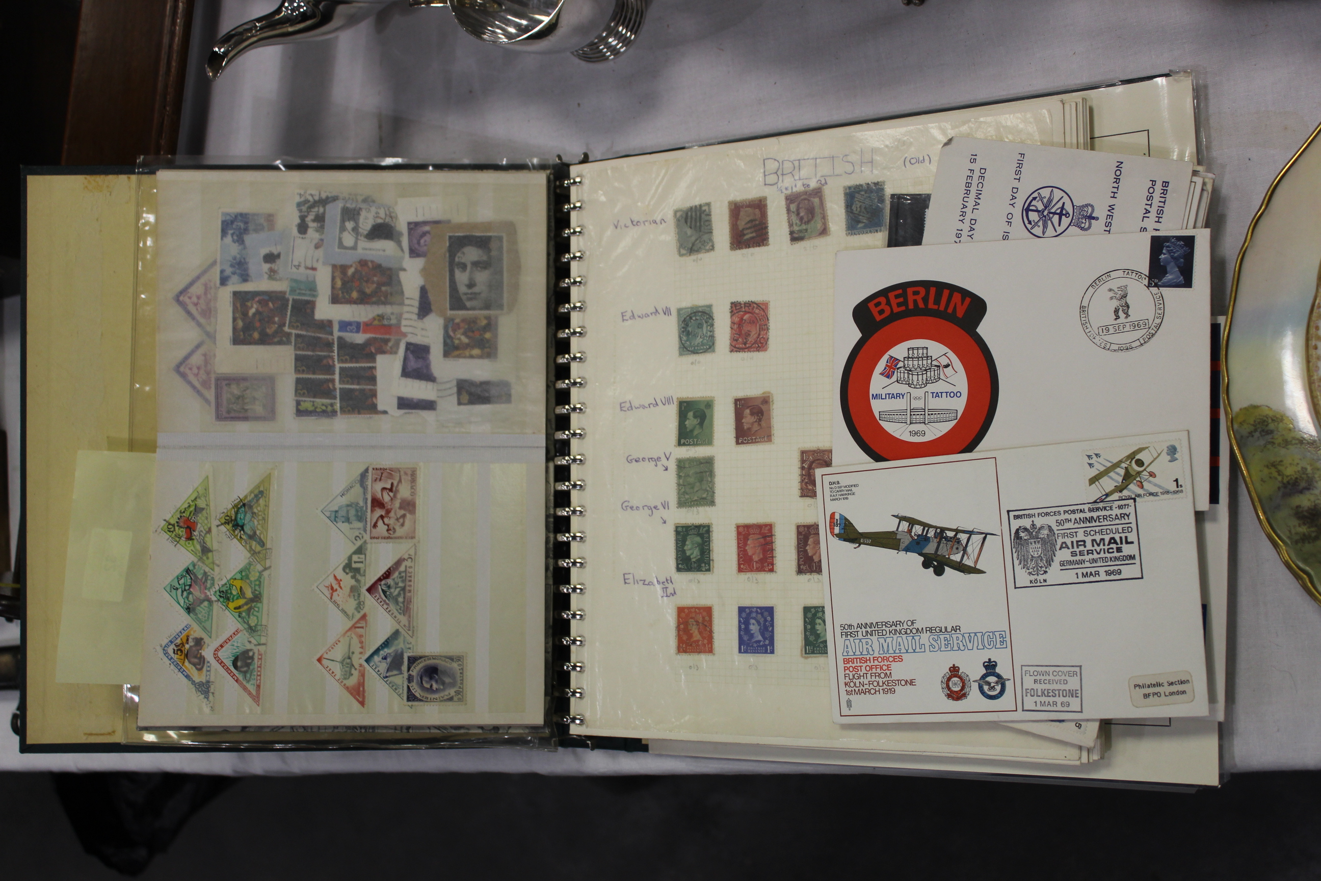 Stock book of stamps,