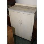 Shabby chic painted cabinet with melamine top,