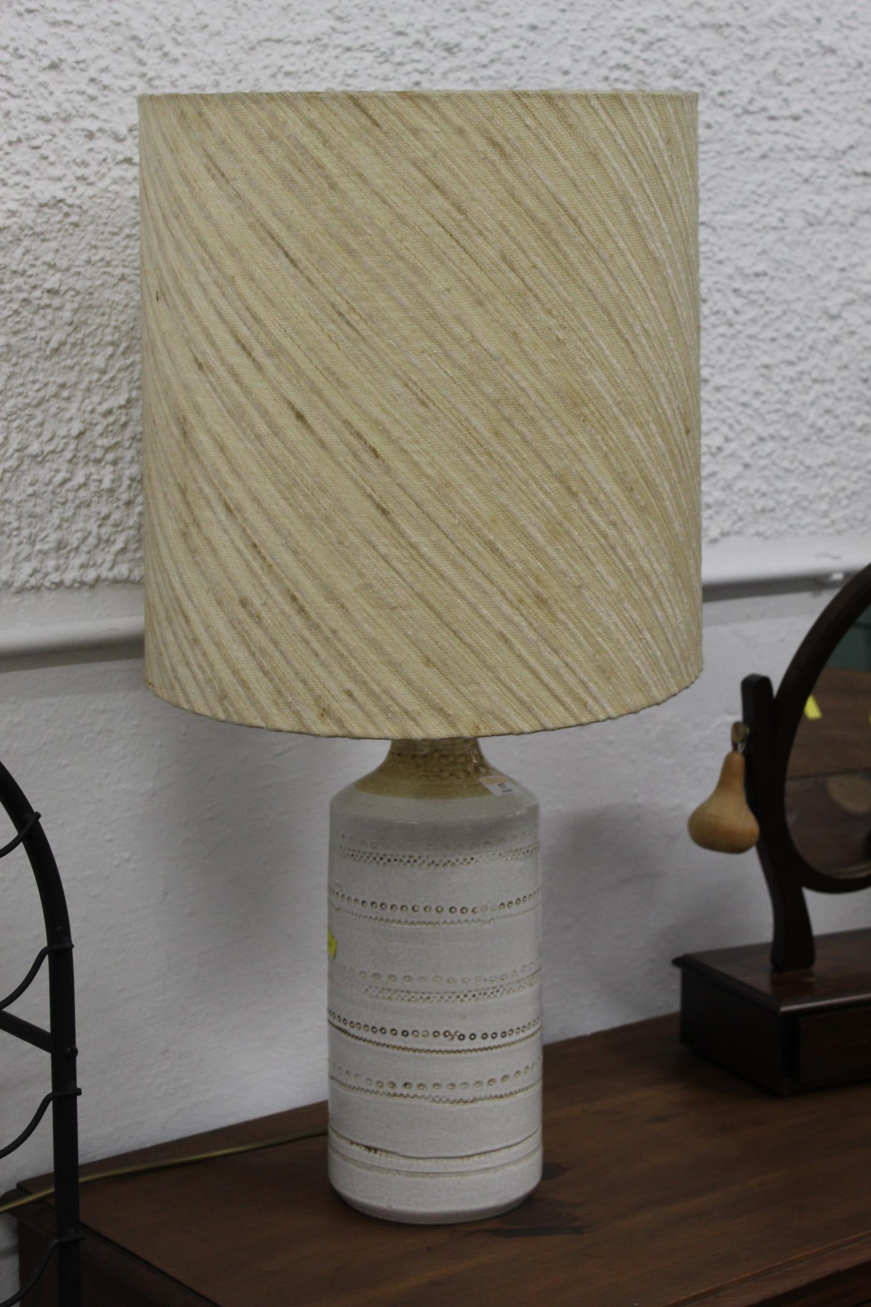 Table lamp and shade,