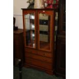 Modern china display cabinet with 5 drawers and glass shelves,