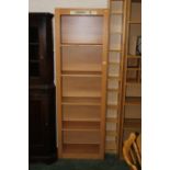 Beech freestanding bookcase,