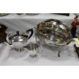 Silver plated food server,