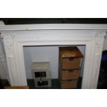 White painted fire surround,