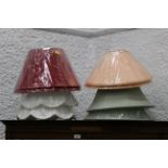 8 lamp shades,