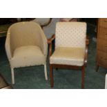 Lloyd loom chair and Parker Knoll armchair