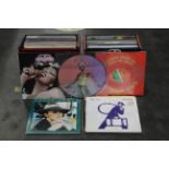 Two record cases of LPs, Donna Summer, Laura Brannigan,