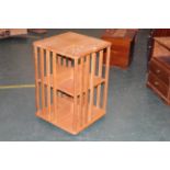 Oak revolving bookcase,