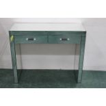 Next mirrored console table with two drawers