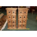 Two Mexican pine chests