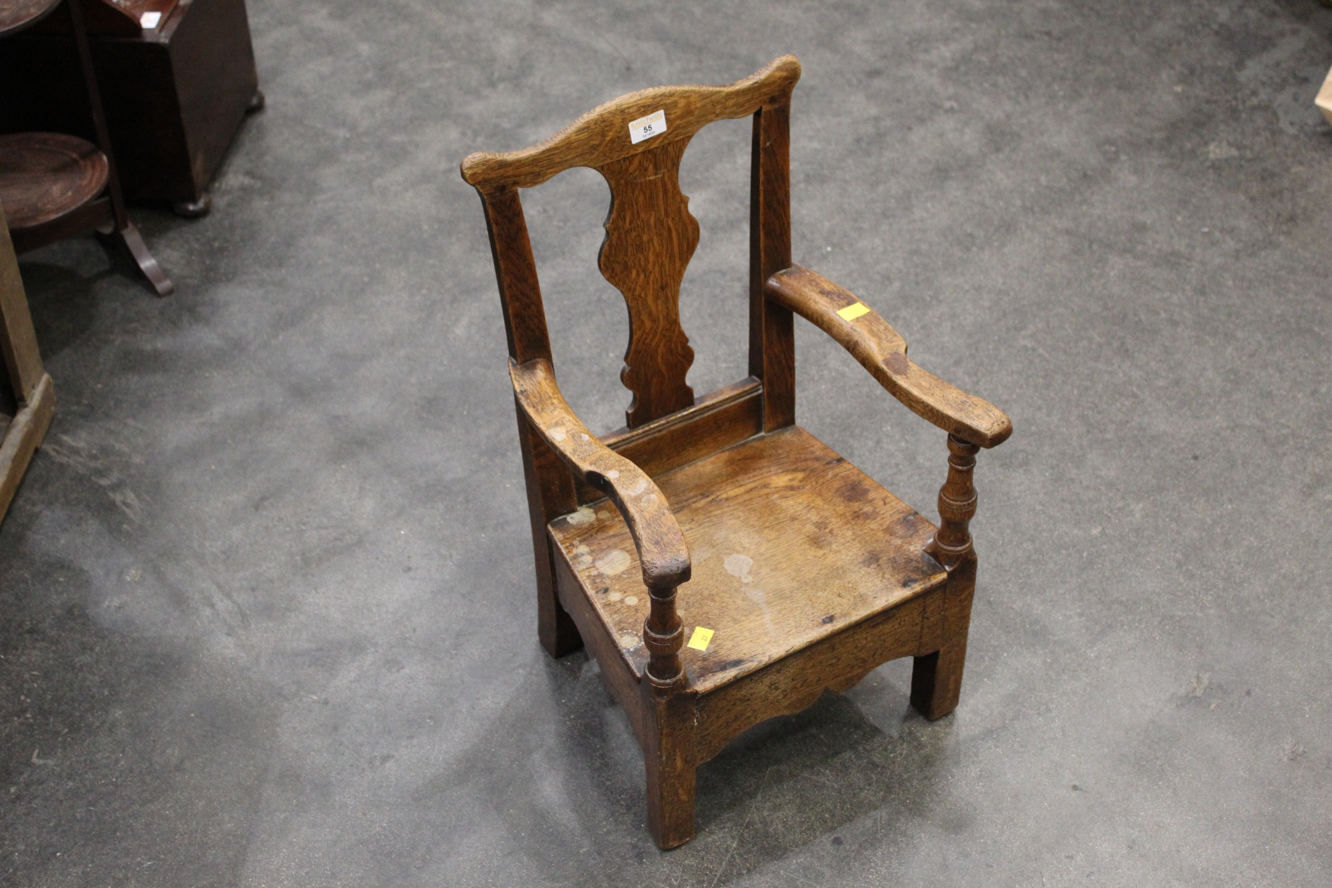 19th century oak child's chair