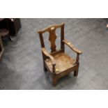 19th century oak child's chair