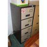 Metal 4 drawer filing chest