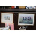 Limited edition Desert Orchid racehorse print (135/750) and a Living Legend Max Brandrett racehorse
