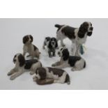 Six Spaniel ornaments by Border Fine Arts,