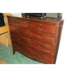 Early Victorian mahogany 2/3 chest of drawers