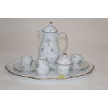 Schumann floral coffeeware - coffee pot, 2 cups with saucers, milk jug,