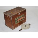 Vintage Osmond & Son Ltd pine advertising box and scales