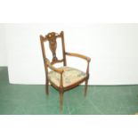 Edwardian carver armchair