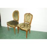 Two upholstered single chairs