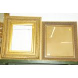 Two rectangular gilt picture frames