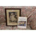 Three folders of French Impressionist colour prints and a Victorian "Goodbye" print