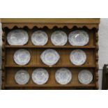 Eleven pieces of Asiatic Pheasant pattern tableware