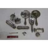 Silver and silver plate, mirrors, brushes,