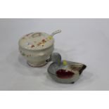 Royal Winton Larkrise Autumnal pattern soup tureen with ladle and duck on nest