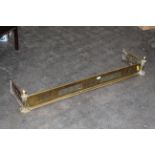 Early 20th century brass fire kerb,