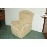 Floral reclining armchair