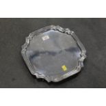 Sheffield hallmarked silver salver,