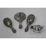 Silver hallmarked items - sauce boat,