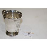 Birmingham Silver engraved beaker,