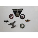 German enamelled badges all marked either "RZ" or "Ges Gesch" to the back