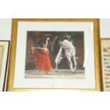 Fletch Sibthorp a signed limited edition print "Caballo Blanco" with certificate of authenticity,