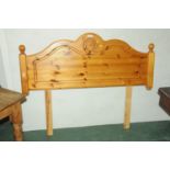 Pine double headboard