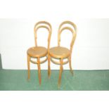 Pair of tall bentwood chairs