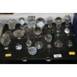 Display of glass stoppers
