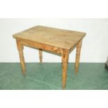 Small rustic pine table
