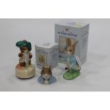 Three Royal Albert Beatrix Potter ornaments,