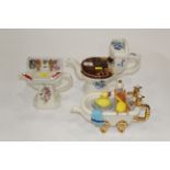 Three novelty teapots by Tony Carter and Swineside Tea Pottery